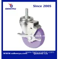 Medium Duty Purple PU Caster with Total Brake